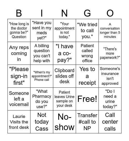 Dee's Bingo Card