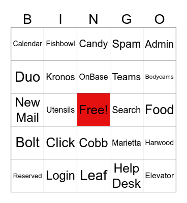 May Administrative Team Activity Bingo Card