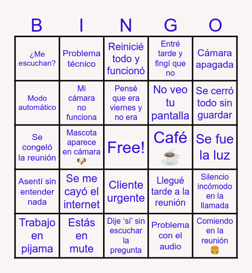 Team Ubiquo Bingo Card