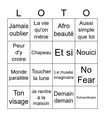 Manie Musicale 2026 Bingo Card