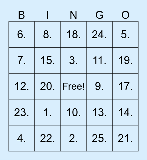Heat Pump Bingo Card