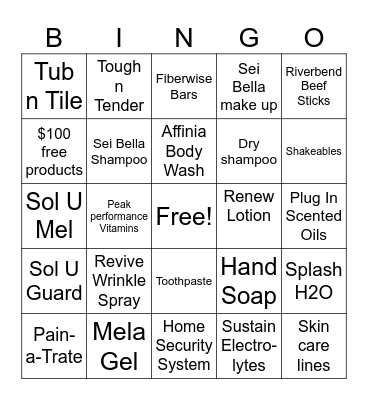 Mela-Bingo Card