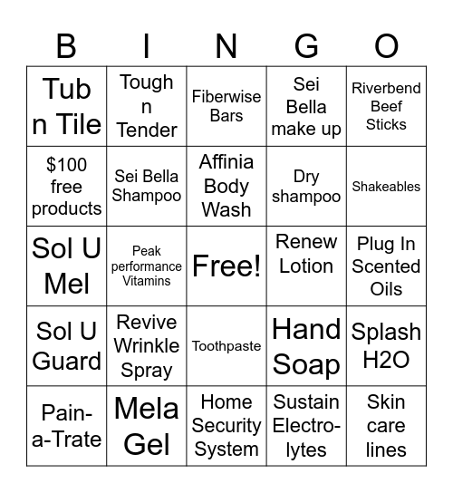 Mela-Bingo Card