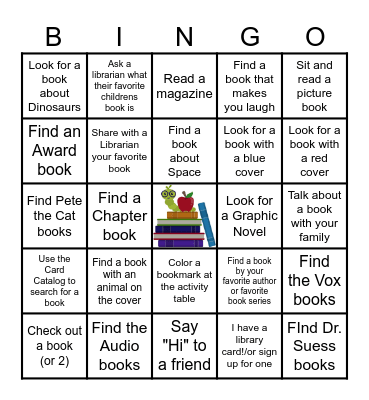 Library Bingo Card