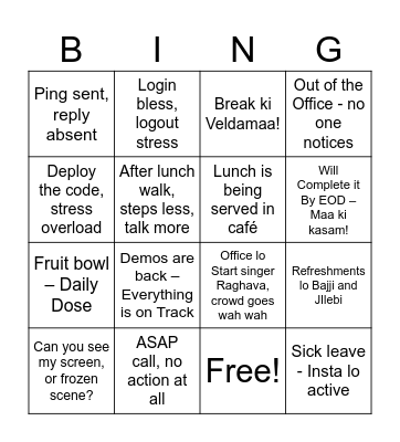 UNMUTE BINGO Card