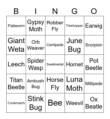 🦋 🐞 APRIL BINGO 🐞 🦋 Bingo Card