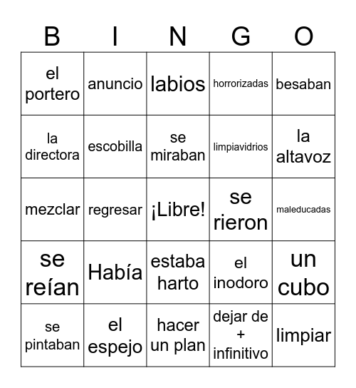 Pintalabios Bingo Card
