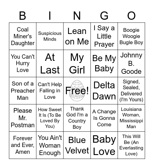 Grandma's House Bingo Card