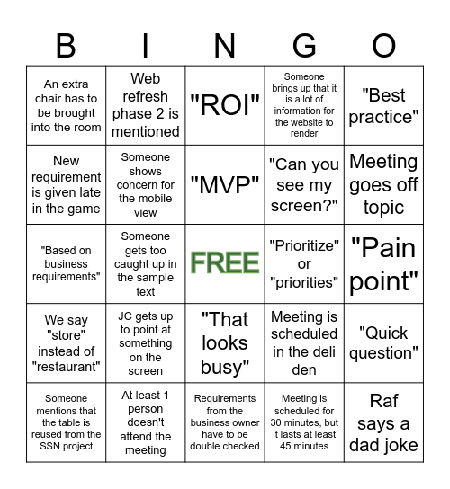 IPC Bingo Card