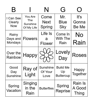 Hello Spring Bingo Card