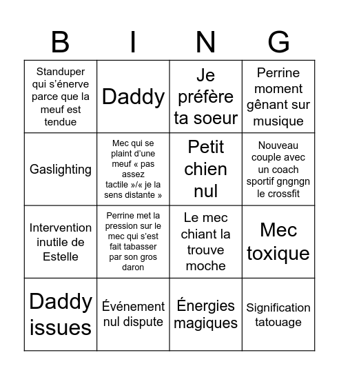 MAPR Bingo Card