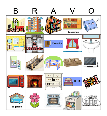 À la Maison Bingo Card