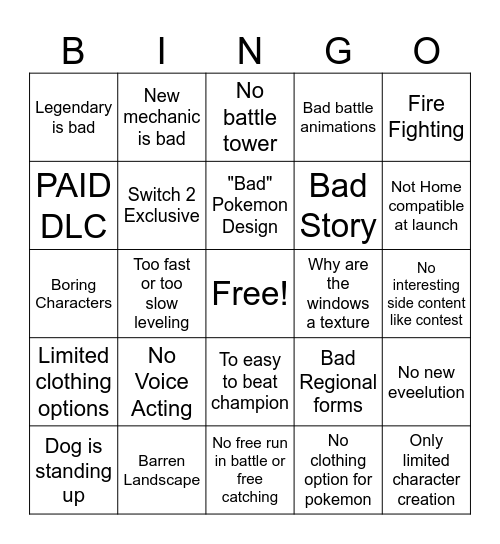 Bingo Board Wind and waves Bingo Card
