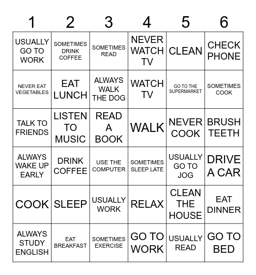BINGO Card