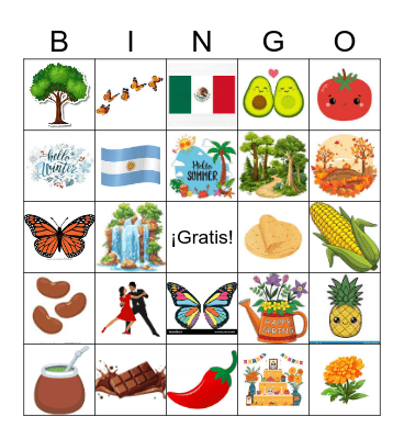 México y Argentina Bingo Card