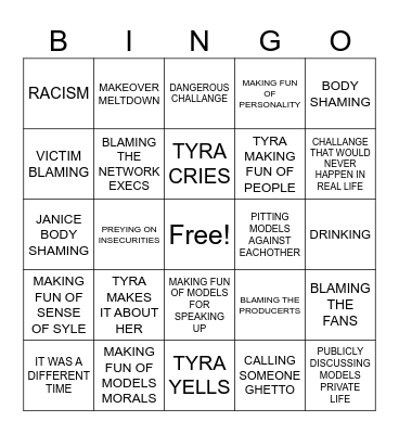 ANTM Bingo Card