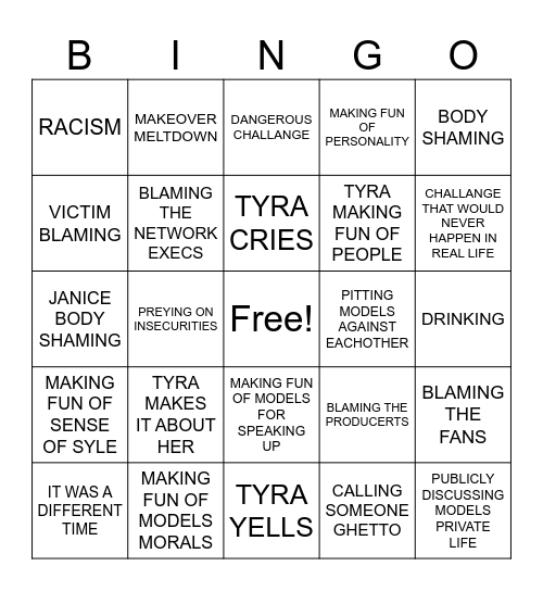 ANTM Bingo Card