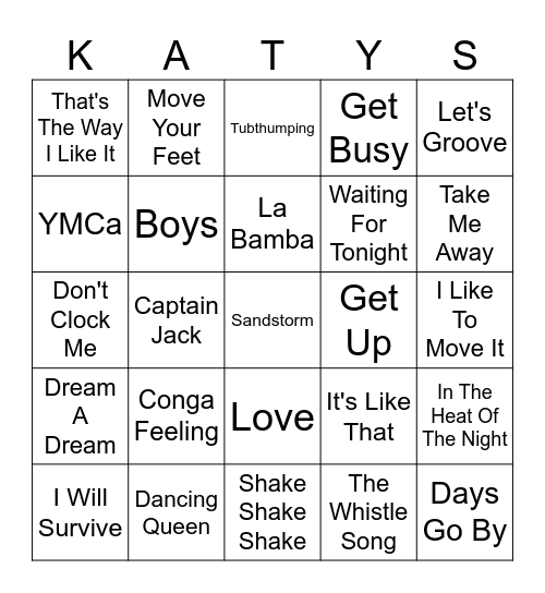 D.D.R EVOLUTION Bingo Card