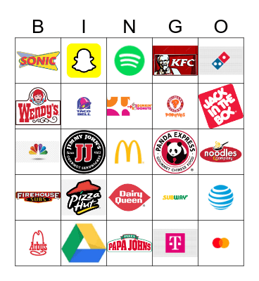 LOGO BINGO Card