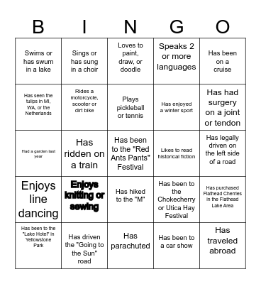 Social Bingo! Bingo Card