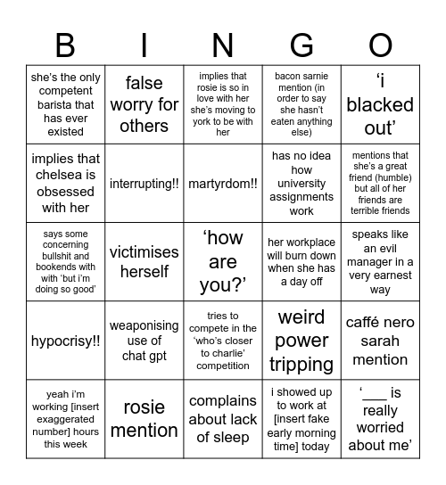 L*c* in the Library Bingo Card