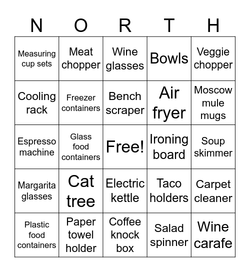 Daisy's Bridal Shower Bingo Card