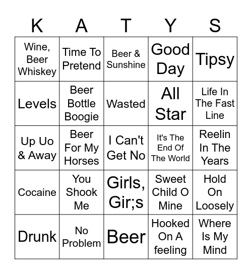 A Beer a day... Bingo Card