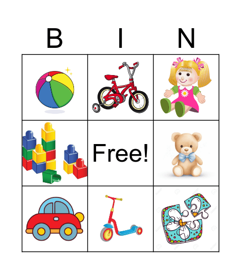 TOYS Bingo Card