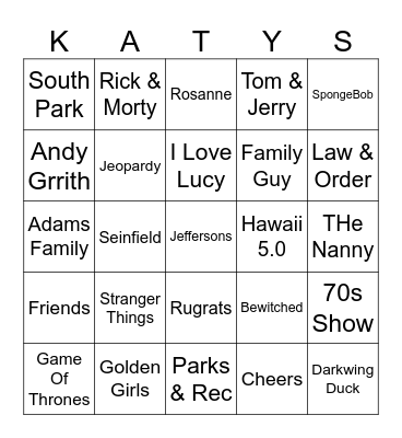 INTRO # 3 Bingo Card