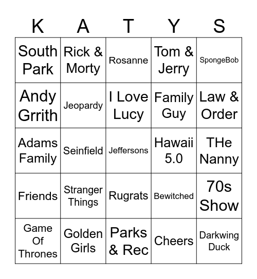INTRO # 3 Bingo Card