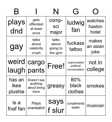 BF BINGO Card