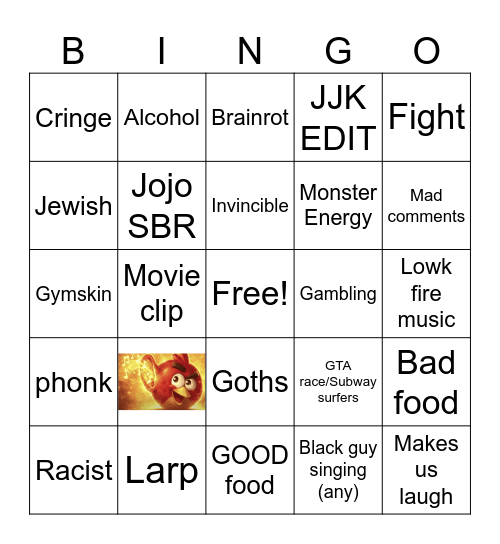 Instagram Reels Bingo Card