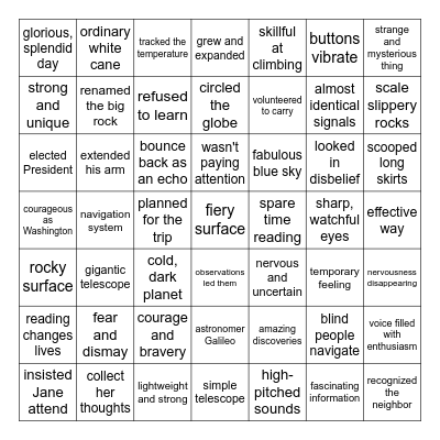 G3 Reading Midterm Review Spring 2026 Bingo Card