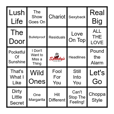Spanky's Music Bingo 4/7/26 Bingo Card