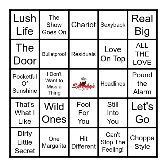 Spanky's Music Bingo 4/7/26 Bingo Card