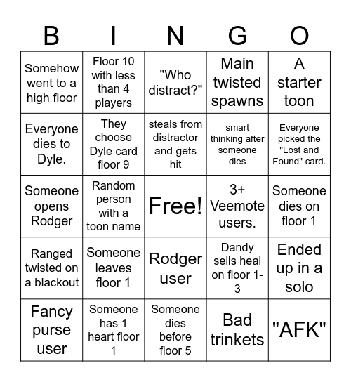 MATCHMAKING IN DANDY'S WORLD!! Bingo Card