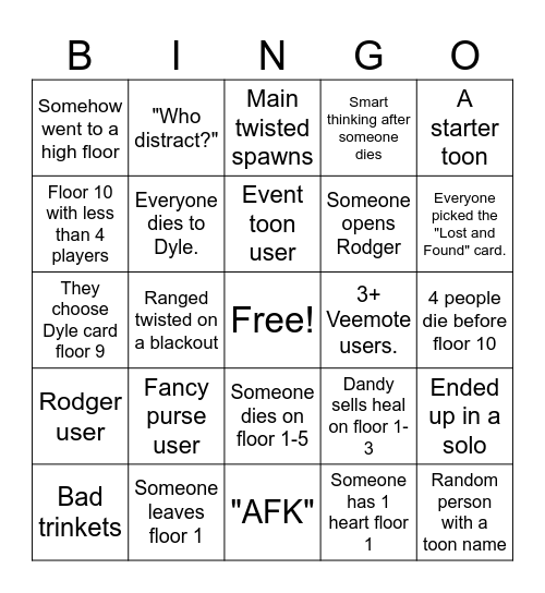 MATCHMAKING IN DANDY'S WORLD!! Bingo Card