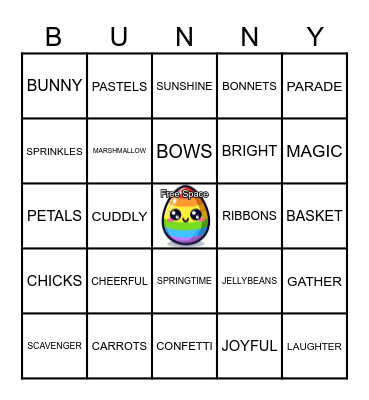 Game 2: SunServe 🐰 Easter BINGO Card