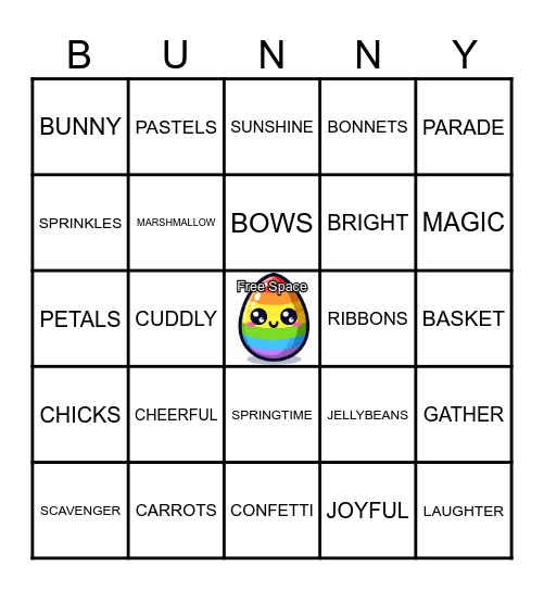 Game 2: SunServe 🐰 Easter BINGO Card