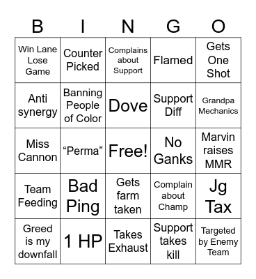 Grandpa’s Bingo Card Bingo Card