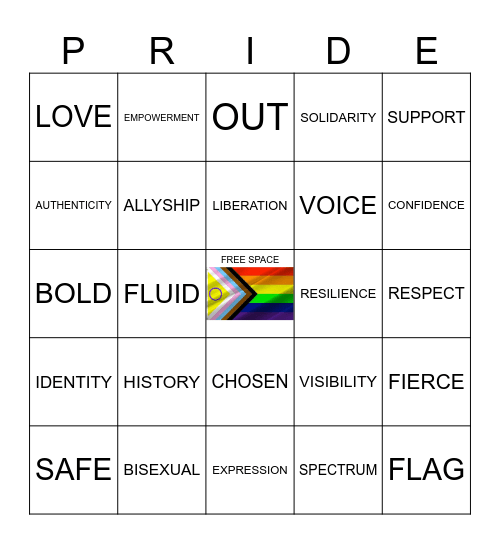 Game 3: SunServe 🌈 PRIDE BINGO Card