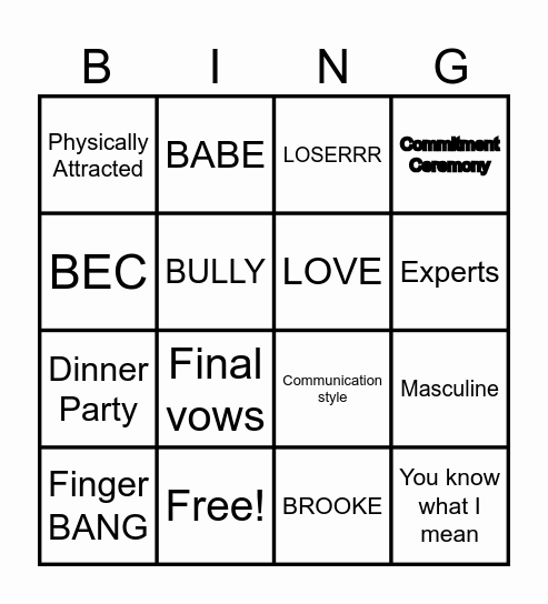 MAFS 2026 Bingo Card