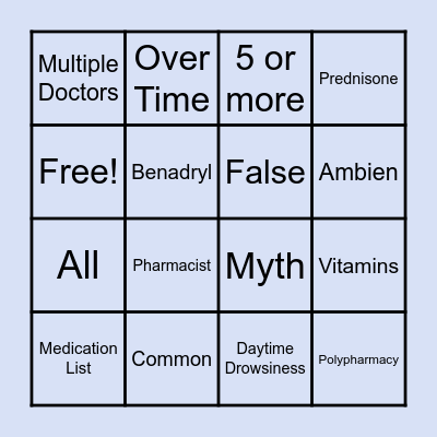 [AAPP] Polypharmacy & Mental Health Bingo! Bingo Card