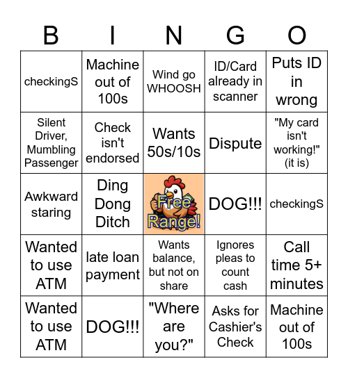 VBC Bingo Card