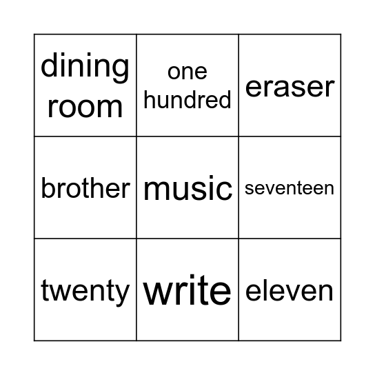 It's Bingo! Bingo Card