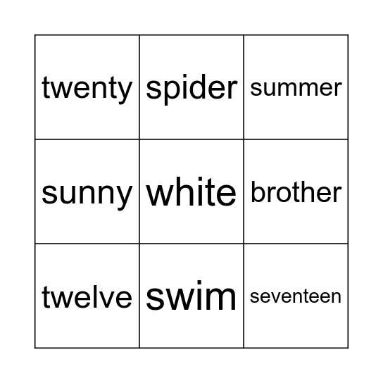 It's Bingo! Bingo Card