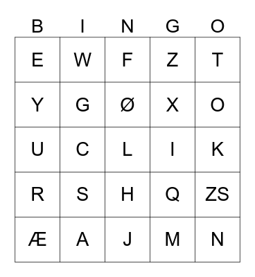Bingo test Bingo Card