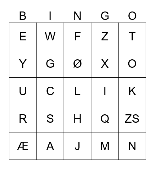 Bingo test Bingo Card
