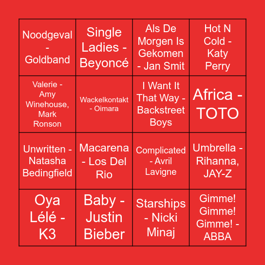 Gepidae Music Bingo Card