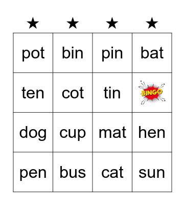 Sound & Spot Bingo Card